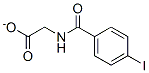 structure of CAS# 55790-22-2, p-Iodohippurate;2-[[(4-Iodophenyl)-Oxomethyl]Amino]Acetic Acid;2-[(4-Iodophenyl)Carbonylamino]Ethanoic Acid;Brn 1967780