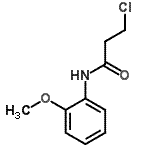 结构式 CAS# 55860-23-6, 3-氯-N-(2-甲氧基苯基)丙酰胺