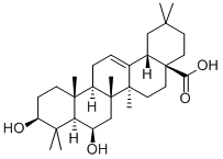 structure of CAS# 559-64-8, 3beta,6beta-Dihydroxy Olean-12-En-28-Oic Acid;3BETA-6BETA-DIHYDROXY OLEAN-12-EN-28-OIC ACID, SUMARESINOLIC ACID;3BETA-6BETA-DIHYDROXY OLEAN-12-EN-28-OIC ACID;3Β,6Β-Dihydroxy-5Α-Oleana-12-Ene-28-Oic Acid