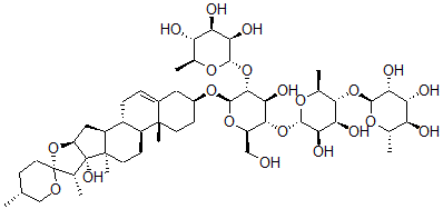 CAS 登录号：55916-45-5， 偏诺皂甙元四苷