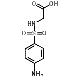 结构式 CAS# 5616-30-8, N-[(4-氨基苯基)磺酰基]甘氨酸