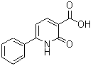 结构式 CAS# 56162-63-1, 2-氧代-6-苯基-1,2-二氢-3-吡啶羧酸