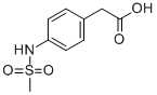 structure of CAS# 56205-88-0, 4-(Methanesulfonylamino)Phenylacetic Acid;N-[4-(Carboxymethyl)Phenyl]Methanesulphonamide, 4-(Methylsulphonamido)Phenylacetic Acid;4-(Methanesulfonylamino)Phenylacetic Acid, Min. 95 %;2-(4-(Methylsulfonamido)Phenyl)Acetic Acid