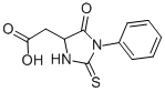 structure of CAS# 5624-13-5, 3-Phenyl-2-thio-5-Hydantoinacetic Acid;2-(5-Oxo-1-Phenyl-2-Thioxo-Imidazolidin-4-Yl)Acetic Acid;2-(5-Oxo-1-Phenyl-2-Thioxo-4-Imidazolidinyl)Acetic Acid;2-(5-Keto-1-Phenyl-2-Thioxo-Imidazolidin-4-Yl)Acetic Acid