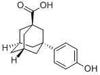 结构式 CAS# 56531-55-6, 3-(4-羟基苯基)金刚烷-1-羧酸