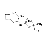 结构式 CAS# 565456-75-9, 2-(叔-丁氧羰基氨基)-3-环丁基-丙酸
