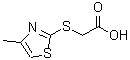 结构式 CAS# 5685-17-6, [(4-甲基-1,3-噻唑-2-基)硫基]乙酸