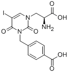 结构式 CAS# 569371-10-4, (aS)-alpha-氨基-3-[(4-羧基苯基)甲基]-3,4-二氢-5-碘-2,4-二氧代-1(2H)-嘧啶丙酸