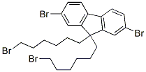 structure of CAS# 570414-33-4, 2,7-Dibromo-9,9-Bis(6-Bromohexyl)Fluorene
