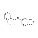 结构式 CAS# 571158-97-9, 2-氨基-N-(1,3-苯并二氧戊环-5-基)苯甲酰胺