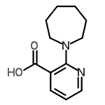 结构式 CAS# 571913-22-9, 2-(1-氮杂环庚基)烟酸