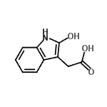 structure of CAS# 575-35-9, (2-Hydroxy-1H-Indol-3-Yl)Acetic Acid;1H-Indole-3-aceticacid,2-hydroxy-;2-(2-hydroxy-1H-indol-3-yl)acetic acid;2-oxindole-3-acetic acid