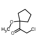 CAS 登录号：57540-04-2， 2-氯-1-(1-甲氧基环戊基)乙酮