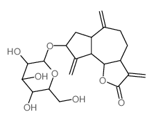 CAS 登录号：57576-33-7， (3aS)-3a,4,5,6,6abeta,7,8,9,9abeta,9balpha-十氢-8alpha-(beta-D-吡喃葡萄糖基氧基)-3,6,9-三(亚甲基)薁并[4,5-b]呋喃-2(3H)-酮