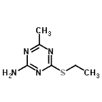 structure of CAS# 57639-45-9, 4-(Ethylsulfanyl)-6-Methyl-1,3,5-Triazin-2-Amine;2-AMINO-4-(ETHYLTHIO)-6-METHYL-1,3,5-TRIAZINE;6-ethylthio-4-methyl-1,3,5-triazine-2-ylamine;MFCD00052782