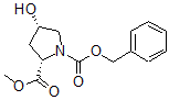 结构式 CAS# 57653-35-7, N-苄氧羰基-顺式-4-羟基-L-脯氨酸甲酯