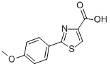 structure of CAS# 57677-80-2, 2-(4-Methoxyphenyl)-1,3-Thiazole-4-Carboxylic Acid;2-(4-Methoxyphenyl)Thiazole-4-Carboxylate;2-(4-Methoxyphenyl)-4-Thiazolecarboxylate;Zinc00168154