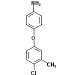 structure of CAS# 57688-18-3, 4-(4-Chloro-3-Methylphenoxy)Aniline;4-(4-Chloro-3-methylphenoxy)aniline;MFCD00025313