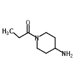 structure of CAS# 577778-40-6, 1-(4-Amino-1-Piperidinyl)-1-Propanone;1-(4-aminopiperidyl)propan-1-one;1-propionyl-4-piperidinamine;1-Propionylpiperidin-4-amine