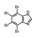 结构式 CAS# 577779-57-8, 4,5,6,7-四溴-1H-苯并咪唑
