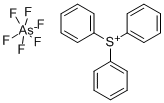 structure of CAS# 57900-42-2, Triphenylsulfonium Hexafluoroarsenate;Hexafluoroarsenic;Triphenylsulfonium;Sulfonium, Triphenyl-, Hexafluoroarsenate(1-)