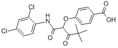 结构式 CAS# 58161-93-6, 2-(4-羧基苯氧基)-2-特戊酰-2',4'-二氯乙酰苯胺