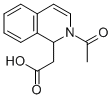 structure of CAS# 58246-00-7, (2-Acetyl-1,2-Dihydroisoquinolin-1-Yl)Acetic Acid;2-[(1R)-2-Ethanoyl-1H-Isoquinolin-1-Yl]Ethanoate;Zinc00332850