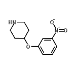 结构式 CAS# 586412-89-7, 4-(3-硝基苯氧基)哌啶