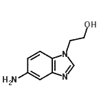 structure of CAS# 58687-45-9, 2-(5-Amino-1H-Benzimidazol-1-Yl)Ethanol;2-(5-amino-1H-benzo[d]imidazol-1-yl)ethanol;2-(5-aminobenzimidazolyl)ethan-1-ol;2-(5-Amino-benzoimidazol-1-yl)-ethanol