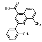 结构式 CAS# 587850-80-4, 8-甲基-2-(2-甲基苯基)-4-喹啉羧酸