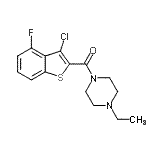 CAS#: 588675-48-3， (3-Chloro-4-Fluoro-1-Benzothiophen-2-Yl)(4-Ethyl-1-Piperazinyl)Methanone