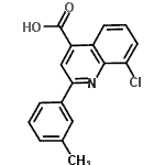 结构式 CAS# 588677-32-1, 8-氯-2-(3-甲基苯基)-4-喹啉羧酸