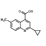 结构式 CAS# 588681-43-0, 2-环丙基-6-甲基-4-喹啉羧酸
