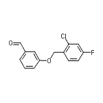 结构式 CAS# 588681-49-6, 3-[(2-氯-4-氟苄基)氧基]苯甲醛
