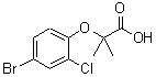 structure of CAS# 588681-98-5, 2-(4-Bromo-2-Chlorophenoxy)-2-Methylpropanoic Acid;2-(4-Bromo-2-chlorophenoxy)-2-methylpropanoic acid;MFCD03422265