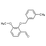 结构式 CAS# 588713-63-7, 3-甲氧基-2-[(3-甲基苄基)氧基]苯甲醛