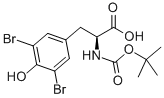 结构式 CAS# 58960-71-7, 叔丁氧羰基-3,5-二溴-L-酪氨酸