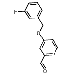 structure of CAS# 590353-54-1, 3-[(3-Fluorobenzyl)Oxy]Benzaldehyde;3-[(3-fluorobenzyl)oxy]benzaldehyde;3-[(3-fluorophenyl)methoxy]benzaldehyde;MFCD03422452