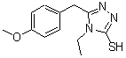 structure of CAS# 590354-46-4, 4-Ethyl-5-(4-Methoxybenzyl)-4H-1,2,4-Triazole-3-Thiol;4-Ethyl-5-(4-methoxy-benzyl)-4H-[1,2,4]triazole-3-thiol;4-ethyl-5<wbr>-(4-metho<wbr>xybenzyl)<wbr>-4H-1,2,4<wbr>-triazol-<wbr>3-yl hydr<wbr>osulfide;4-Ethyl-5-(4-methoxybenzyl)-4H-1,2,4-triazole-3-thiol