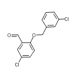 structure of CAS# 590360-20-6, 5-Chloro-2-[(3-Chlorobenzyl)Oxy]Benzaldehyde;5-chloro-2-[(3-chlorobenzyl)oxy]benzaldehyde;5-chloro-2-[(3-chlorophenyl)methoxy]benzaldehyde;MFCD03422429