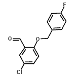 结构式 CAS# 590360-22-8, 5-氯-2-[(4-氟苄基)氧基]苯甲醛