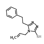 structure of CAS# 590376-39-9, 4-Allyl-5-(2-Phenylethyl)-4H-1,2,4-Triazole-3-Thiol;5-(2-phen<wbr>ylethyl)-<wbr>4-(prop-2<wbr>-en-1-yl)<wbr>-4H-1,2,4<wbr>-triazole<wbr>-3-thiol;5-(2-phenylethyl)-4-prop-2-enyl-1,2,4-triazole-3-thiol;MFCD03946375