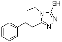 结构式 CAS# 590376-41-3, 4-乙基-5-(2-苯基乙基)-4H-1,2,4-三唑-3-硫醇