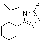 structure of CAS# 590376-61-7, 4-Allyl-5-Cyclohexyl-4H-1,2,4-Triazole-3-Thiol;4-Allyl-5-cyclohexyl-4H-[1,2,4]triazole-3-thiol;5-cyclohexyl-4-(prop-2-en-1-yl)-4H-1,2,4-triazole-3-thiol;5-cyclohexyl-4-prop-2-enyl-1,2,4-triazole-3-thiol