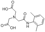 structure of CAS# 59160-29-1, N-(2,6-Dimethylphenylcarbamoylmethyl)Iminodiacetic Acid;2-[Carboxymethyl-[2-[(2,6-Dimethylphenyl)Amino]-2-Oxo-Ethyl]Amino]Acetic Acid;2-[Carboxymethyl-[2-[(2,6-Dimethylphenyl)Amino]-2-Keto-Ethyl]Amino]Acetic Acid;2-[Carboxymethyl-[2-[(2,6-Dimethylphenyl)Amino]-2-Oxo-Ethyl]Amino]Ethanoic Acid