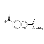 structure of CAS# 591761-80-7, 5-Nitro-1-Benzothiophene-2-Carbohydrazide;5-nitro-1-benzothiophene-2-carbohydrazide;5-nitrobenzo[b]thiophene-2-carbohydrazide;MFCD04085897
