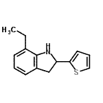 CAS 登录号：591767-37-2， 7-乙基-2-(2-噻吩基)吲哚啉
