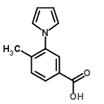 结构式 CAS# 593272-75-4, 4-甲基-3-(1H-吡咯-1-基)苯甲酸