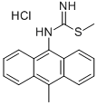 structure of CAS# 59474-01-0, (10-Methyl-9-Anthracenyl) Carbamimidothioic Acid Methyl Ester Hydrochloride;(10-Methyl-9-Anthryl)Methylsulfanylformamidine Hydrochloride;[(10-Methyl-9-Anthryl)Methylthio]Formamidine Hydrochloride;Pseudourea, 2-[(10-Methyl-9-Anthryl)Methyl]-2-Thio-, Monohydrochloride