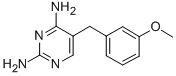 structure of CAS# 59481-28-6, 2,4-Diamino-5-(3-Methoxybenzyl)Pyrimidine;[2-Amino-5-(3-Methoxybenzyl)Pyrimidin-4-Yl]Amine;2,4-Pyrimidinediamine, 5-((3-Methoxyphenyl)Methyl)-;5-((3-Methoxyphenyl)Methyl)-2,4-Pyrimidinediamine